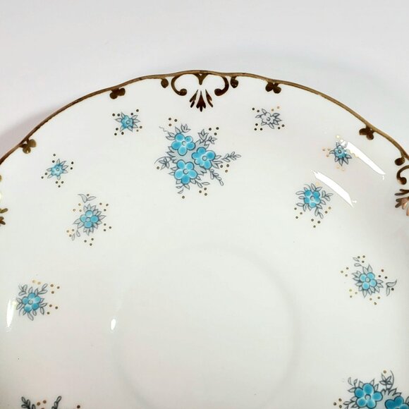 Royal Crown Derby A1216 “Kensington” 10-Piece Service for 2 • 1959 Forget me Not - Picture 9 of 9